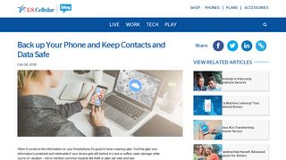Back up Your Phone and Keep Contacts and Data Safe - US Cellular ...