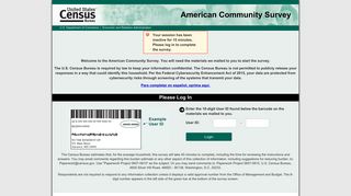Login | American Community Survey (ACS) - Census Bureau