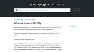SportsEngine | US Club Soccer (KYCK)