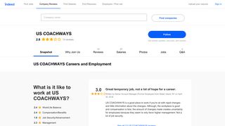 US COACHWAYS Careers and Employment | Indeed.com