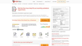 How Help Fill Out Monthly Probation Report - Fill Online, Printable ...