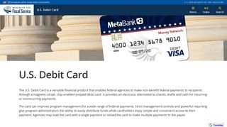 US Debit Card - Bureau of the Fiscal Service