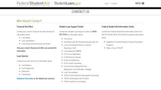 Contact us | Federal Student Loans - StudentLoans.gov