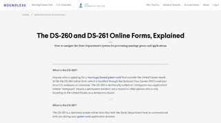 DS-260 and DS-261 - About These Online Forms, Boundless ...