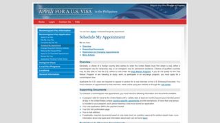 Apply for a U.S. Visa | Schedule/Change My Appointment - Philippines ...