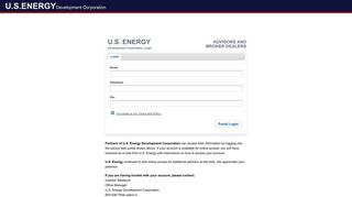 U.S. Energy Development Corporation | Online Portal