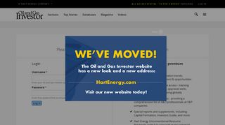 User account | Oil and Gas Investor