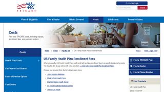 US Family Health Plan Enrollment Fees | TRICARE