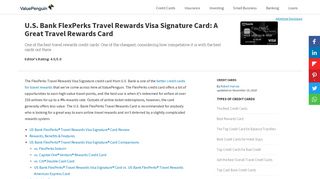 U.S. Bank FlexPerks Travel Rewards Visa Signature Card: A Great ...