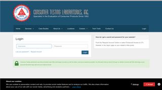 Consumer Testing Laboratories - Login