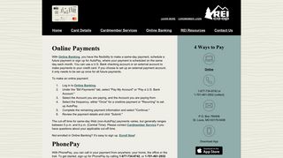 REI Co-op Mastercard® - Making a Payment