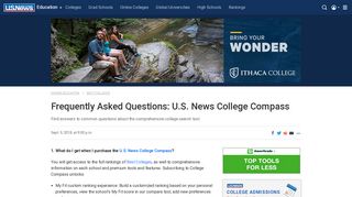 Frequently Asked Questions: U.S. News College Compass | Best ...