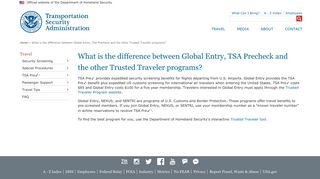 What is the difference between Global Entry, TSA Precheck and the ...