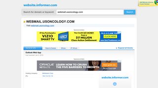 webmail.usoncology.com at WI. Outlook Web App - Website Informer