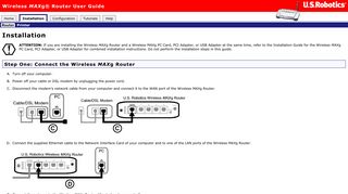 Wireless MAXg Router User Guide - USR