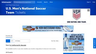 U.S. Men's National Soccer Team Tickets | Soccer Event Tickets ...
