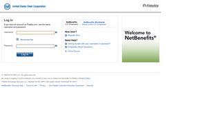 NetBenefits Login Page - US Steel - Fidelity Investments