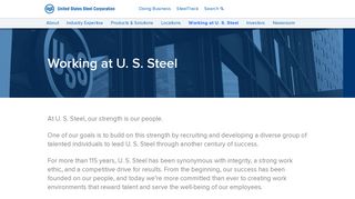 Working at U. S. Steel | United States Steel Corporation