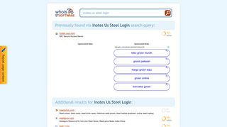 Inotes Us Steel Login - STSoftware Whois