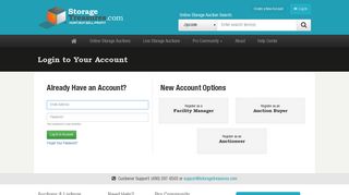 Login to Your Account - Storage Treasures