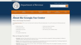 About the Georgia Tax Center | Department of Revenue