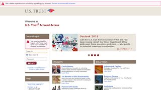 Secure Log In - US Trust Account Access - Login