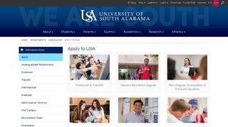 Apply to USA - University of South Alabama
