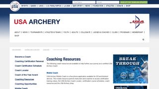 USA Archery - Coaching Resources