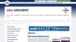 USA Archery Mobile Coach - Team USA