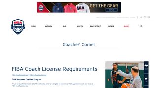 USA Basketball - Coaches' Corner