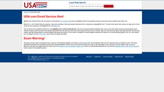 Email Service Alert : USA.com