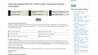 USA Discounters Bill Pay, Online Login, Customer Support Information