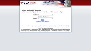 USA Funding Applications : Member Login