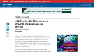 USA Funds Life Skills delivers 500,000 student success courses