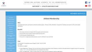 USA Gymnastics | Athlete Membership Information