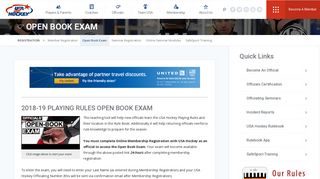 Open Book Exam - USA Hockey