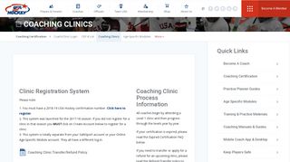 Coaching Clinics - USA Hockey