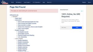 Page Not Found - USA Learns