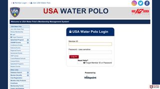 Member Login - USA Water Polo