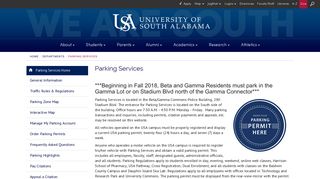 Parking Services - University of South Alabama