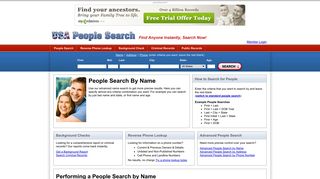 People Search By Name - USA People Search