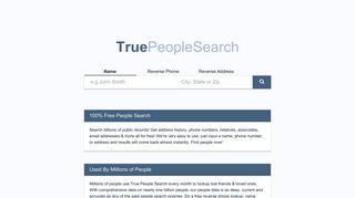 TruePeopleSearch: Free People Search