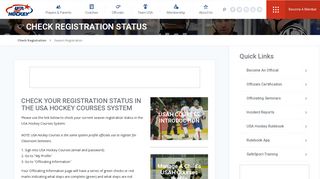 Check Registration Status - USA Hockey