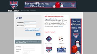 Account-FindMyAccount - Register USA Softball