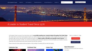 A Leader in Student Travel Since 1976 - USA Student Travel - Call ...