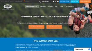 Summer Camp USA - IEP AU - Work & Play in the USA on a Gap Year