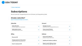 Subscriptions - Help Center - USA TODAY