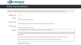 Driver Hub Enrollment - USA Truck