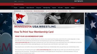 How To Print Your Membership Card - Minnesota USA Wrestling