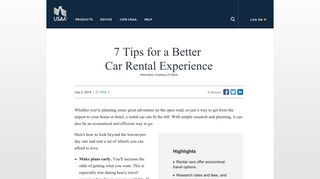 7 Tips for a Better Car Rental Experience | USAA